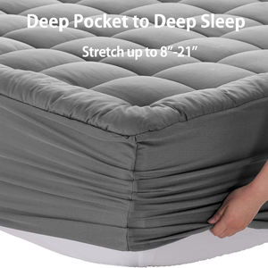 Sur-matelas matelassé de 5cm d'épaisseur avec remplissage en microfibre de polyester, couverture de matelas matelassée rembourrée Queen Size <span class=keywords><strong>Sleepin</strong></span> - Product Image 2