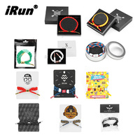 Bracelets de lacet de hockey iRun Bracelets de lacets de chaussures de couleur dégradée avec logo de marque personnalisé Bracelets de lacet tressés