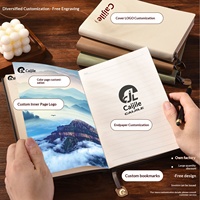 Carnet de notes A5 Premium en cuir souple avec couverture rigide, agenda exécutif et journal de bien-être, 100 feuilles, personnalisable avec logo