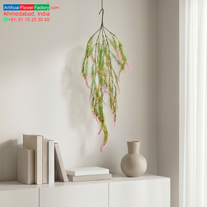 Planta Artificial de Hierba Rosa Colgante, Enredadera Floral Decorativa para Hogar, Balcón, Jardín, Pared y Decoración de Eventos - Product Image 5