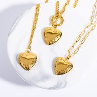Vente en gros d'album photo spécial collier chandail chaîne ouvrir et fermer coeur pendentif collier personnalisé Photo mère cadeau accessoires