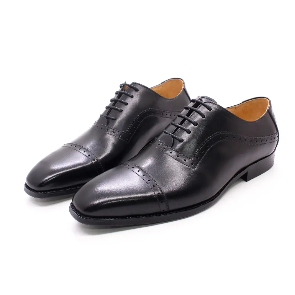 Lace-up Genuine Leather Oxford Shoes Casual Business Dress shoes For Wedding Party Office Fashion Shoes