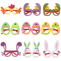 Nouvelles lunettes amusantes en forme de lapin et de poussin pour la décoration de fête de Pâques
