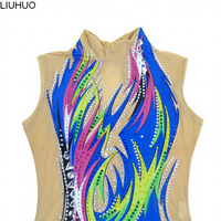 LIUHUO Tenues de gymnastique, justaucorps, costumes d'aérobic et de danse, tenues de spectacle tribal et de danse orientale, robes de patinage artistique, manches de danse classique