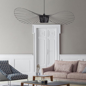 Plafonnier suspendu au design nordique, disponible en <span class=keywords><strong>noir</strong></span> et en forme de <span class=keywords><strong>chapeau</strong></span>, design moderne, éclairage d'intérieur, luminaire décoratif de plafond - Product Image 4