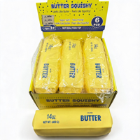 Mini jouet sensoriel anti-stress en silicone souple en forme de bâton de beurre réaliste, rempli de pâte et de farine, à remontée lente