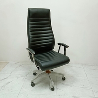 Chaise de bureau de direction ergonomique luxueuse à dossier haut, confortable, en cuir, pivotante, adaptée aux hôpitaux, écoles, hôtels