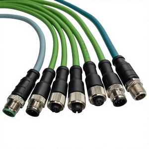 Câble Ethernet personnalisé M12 RJ45 4P8P étanche IP67 avec gaine en PVC, conducteur en cuivre sans oxygène, marque AN HUA pour - Product Image 1