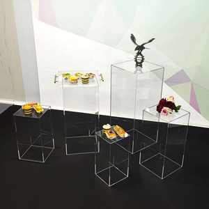 Akrilik çiçek kare <span class=keywords><strong>stand</strong></span>ı düğün şeffaf akrilik dekoratif Plinths temizle kek ekran <span class=keywords><strong>stand</strong></span>ı için parti - Product Image 4