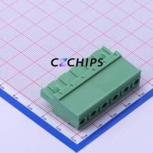 DB2EKB-7.62-6P-GN-S Plug-in Terminal Block P=7.62mm Connector Male Plug 1x6P 7.62mm Green - Product Image 2