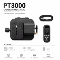 ZIFON PT3000 Kepala Gimbal Kamera Elektrik Berputar Otomatis dengan Kontrol Jarak Jauh, Kepala Tripod Pan Tilt untuk Kamera Mirrorless