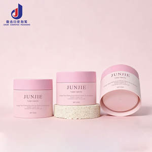 Pot en plastique PP personnalisé avec logo, 300 ml/200 ml, vide, pour crème cosmétique, forme ronde, pour gommage corporel, crème à l'argile, shampoing doux, lotion - Product Image 1