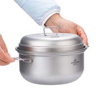 Titan Dampfer Stock pot Set mit Deckel Outdoor Garten Camping Suppe Dampf topf Pfanne Mess Kit Camping Küchen geschirr