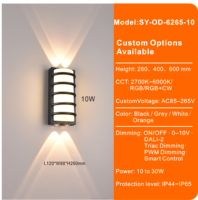Vente flash - Nouveau design - Applique murale LED étanche 10W pour intérieur/extérieur - Éclairage moderne pour jardin avec abat-jour en acrylique