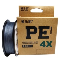 X8 100M Ligne de pêche tressée en PE, vente en gros d'usine, ligne coulante multifilament colorée pour la pêche en rivière, lac ou mer