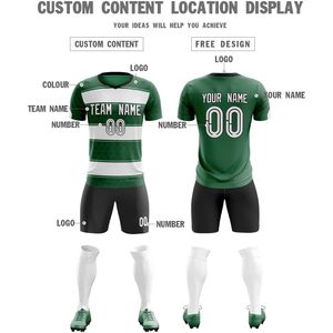 Uniforme de Fútbol Personalizado, Camiseta y Pantalones Cortos con Nombre y Número, Unisex para Adultos, Cuello en V, Sublimado, Absorbe la Humedad, 180 - Product Image 6