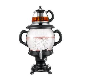 <span class=keywords><strong>Samovar</strong></span> elettrico grande automatico in vetro con <span class=keywords><strong>teiera</strong></span> - Product Image 2