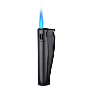 Encendedor de Cigarrillos Retro de Nuevo Estilo, Suministro del Fabricante, Encendedor de Llama Azul Recta para Hombre, Metálico Redondo, a Gas, Resistente al Viento, de <span class=keywords><strong>Butano</strong></span> - Product Image 5