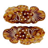 Pince à cheveux créative en acétate de style chinois, motif poisson, thème océan; Accessoire de coiffure unique, haut de gamme, amusant et original