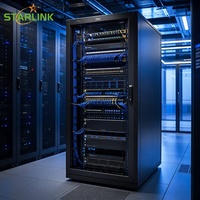 Rak Server Starlink 24U 19 Inch dengan Pintu Berlubang 600x1000mm Kabinet Server Jaringan