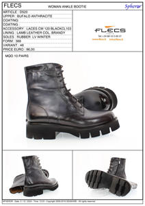 Botines de otoño e invierno con diseño de cordones sólidos de la marca Polacco Alto Donna de marca italiana ELLA F para mujer - Product Image 4