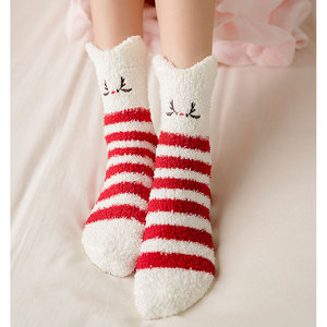 Chaussettes pelucheux coton moelleux tricot équipage noël chaussettes de noël - Product Image 3