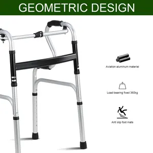 Jiale إطار قائم طبي تعطيل أدوات المشي المسنين للطي مشاية ذات جودة عالية
