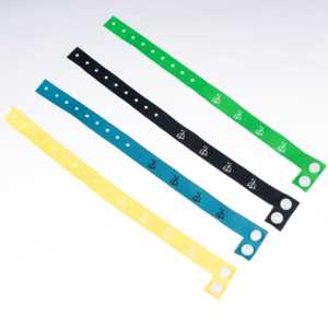 צמידי זיהוי לקידום מכירות פר propagand פרגמנט צמידים ממוחזרים ידידותיים לסביבה בצורת L מסיבת קונצרט מועדון רצועת יד - Product Image 1