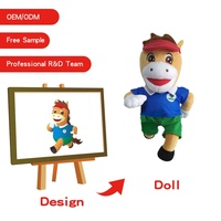 Benutzer definierte Plüsch kunst Design Tier Plüschtiere Plüsch Stickerei Gesicht weich Stofftier Promotion Bulk Logo drehen Plüschtiere