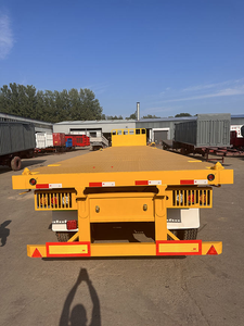 Semi-remorque plate robuste de haute qualité avec structure résistante à l'usure et châssis stable pour le <span class=keywords><strong>transport</strong></span> routier de marchandises lourdes - Product Image 1