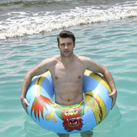 B01 meilleure qualité PVC Dragon chinois imprimé tube de bain gonflable haute Performance anneau de natation pour les enfants promotionnels