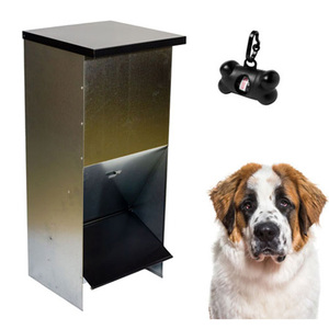 JH-Mech 25 Lbs Grande Capacité Mangeoire Extérieure pour Animaux de Compagnie Mangeoire par Gravité <span class=keywords><strong>Distributeur</strong></span> <span class=keywords><strong>Automatique</strong></span> Galvanisé de Nourriture pour Chien - Product Image 5