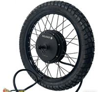 Roue de moto à moteur intégré DELFAST QS205 19*1.6 noire 72V5000W 3.5T avec déport de 150mm et pneu de route 80/100-19 à prix abordable