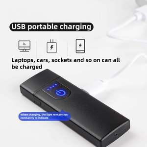 Briquet électronique portable, petit, rechargeable par USB, en plastique, coupe-vent, durable, design minimaliste, pour cadeaux - Product Image 2