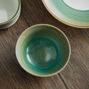 Unique Reactive Handcrafted Dishes Set Crockery Assiettes En Porcelaine Nordic Plates Dish Ceramic Set Dinnerware for Restaurant - Product Image 6