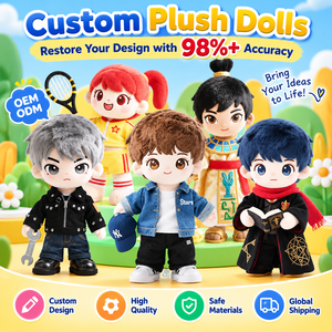 Personalized Bear Plush Dolls Custom Cartoon Character <b>Stuffed</b> <b>Toys</b> Super <b>Soft</b> Fabric Stress Relief OEM ODM Manufacturing Retail - Product Image 1