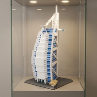 Série Burjal Arab Dubai, jouet éducatif de construction en plastique ABS de 1306 pièces, pour les enfants de 14 ans et plus, ensemble de briques de construction, château