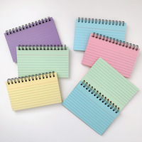 Bloc-notes spirale A6 bon marché en gros avec couverture PP couleur, 50 feuilles lignées, pour étudiants, papeterie promotionnelle