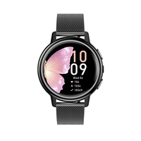 Montre connectée AK88 avec écran HD IPS de 1,26 pouces, étanche IPX8, moniteur de fréquence cardiaque, SpO2, tension artérielle, multisports, suivi du sommeil, commande vocale IA, musique, bracelet en silicone pour femmes
