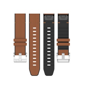 <span class=keywords><strong>Correa</strong></span> de Reloj de <span class=keywords><strong>Cuero</strong></span> de 20 mm, 22 mm, 26 mm con Revestimiento de Silicona de Cambio Rápido para <span class=keywords><strong>Garmin</strong></span> <span class=keywords><strong>Fenix</strong></span> <span class=keywords><strong>6X</strong></span> 7 <span class=keywords><strong>Pro</strong></span> 8 / Instinct Quickfit - Product Image 3