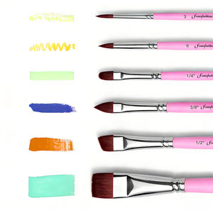 Juego de 13 Pinceles de Pelo de Nailon de Alta Calidad con Mango de Madera Fontainebleau, Pinceles Profesionales para Pintura Facial y Artística - Product Image 6