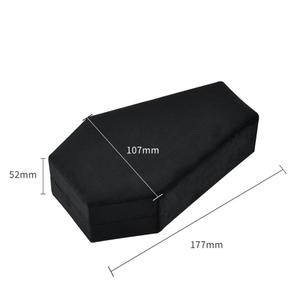 Étui à bijoux original de style gothique, petit coffret à bijoux en forme de coquille, étuis à bijoux noirs en velours - Product Image 3