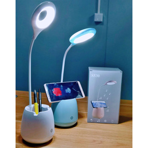 โคมไฟตั้งโต๊ะ LED พร้อมลำโพงบลูทูธ 3W ระบบควบคุมแบบสัมผัส คอโคมไฟปรับได้ ตัวโคมทำจากพลาสติก ดีไซน์ทันสมัย สำหรับนักเรียน ใช้เป็นไฟอ่านหนังสือ - Product Image 3