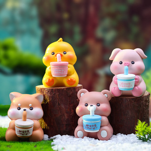 Figurine Décorative en Résine pour Voiture ou Bureau, Motif Animal Mignon, Cadeau d'Anniversaire - Product Image 1