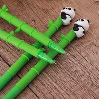 Bolígrafo de Gel Creativo de Plástico Suave con Diseño de Panda, 0.5mm, Papelería de Dibujos Animados, para Estudiantes y Oficina, Venta al Por Mayor