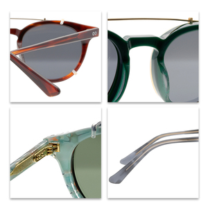 Clip en <span class=keywords><strong>gafas</strong></span> de sol polarizadas lente hombres mujeres <span class=keywords><strong>Johnny</strong></span> <span class=keywords><strong>Depp</strong></span> <span class=keywords><strong>gafas</strong></span> de <span class=keywords><strong>marca</strong></span> de lujo Vintage Milán acetato de <span class=keywords><strong>gafas</strong></span> de marco de calidad superior - Product Image 5