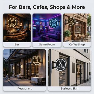 Custom Round LED Lightbox Sign Wall Mount Aluminum Frame Waterproof Advertising Light Boxes Display For Salon <b>Bar</b> Cafe - Product Image 4