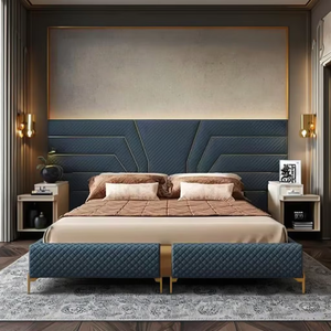 Lj Arredamento di Lusso Ultimo Design Set Mobili da Camera da <span class=keywords><strong>Letto</strong></span> Struttura <span class=keywords><strong>Letto</strong></span> <span class=keywords><strong>Matrimoniale</strong></span> King Size Imbottita in Vera Pelle - Product Image 5