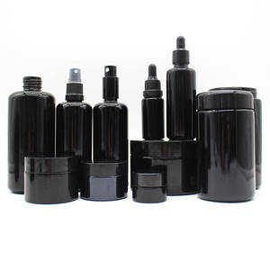 Pot en verre rond pour crème noire UV, 100 ml, 200 ml, 250 ml, 500 ml, 1000 ml, pot de rangement <span class=keywords><strong>ultra</strong></span>-<span class=keywords><strong>violet</strong></span> foncé, 150 g - Product Image 6