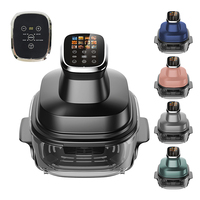 Freidora de Aire Eléctrica Portátil 4 en 1 de Acero Inoxidable, 4L, con Pantalla Táctil Digital, 1500W, para Uso en Exteriores, Modelo KA20026
